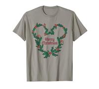 Natale Mickey Mouse Merry Christmas Holly Maglietta