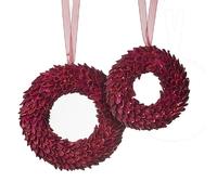 Natale/Natale - Set Di 2 - da Parete Rosso Ghirlanda Decorazioni