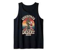 Natale nel Deserto 2025 Divertente Babbo Natale con luci su Cactus Canotta