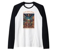 Natale nel Vecchio San Juan Reyes Magos Maglia con Maniche Raglan