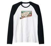 Natale nello Stato Costituzione Festivo Maglia con Maniche Raglan