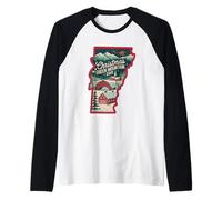 Natale nello Stato delle Montagne Verdi Maglia con Maniche Raglan