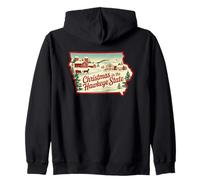 Natale nello Stato Occhio di Falco Festivo Felpa con Cappuccio