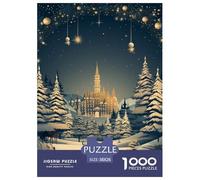 Natale nevoso Felice Anno Nuovo 1000 Pezzi Animazione Puzzle Classico IntRattotenimento Creativo Esclusiva Amazon Regalo Per Adulti E Bambini Da 14 Anni E Più 38x26cm/1000pcs