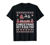 Natale non è un grande fan, anti natale brutto maglione Maglietta