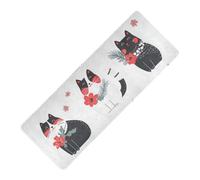 Natale Norvegese Personalizzato Gatto stampato non tossico yoga mat chimico libero gomma naturale antiscivolo, con borsa per il trasporto tapete para ejercicio 180x66 cm Per pavimento