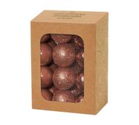 Natale Palline Infrangibili 24 Confezione 30mm Decorazione Albero Marrone