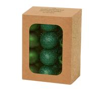 Natale Palline Infrangibili 24 Confezione 30mm Decorazione Albero Verde Scuro