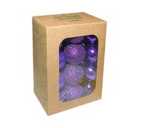 Natale Palline Infrangibili 24 Confezione 30mm Decorazione Albero Viola