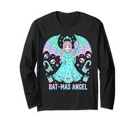 Natale Pastel Goth Spettrale Kawaii Carino Pipistrello Maglia a Manica