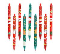 Natale Penna a Sfera,24 pezzi Penne a Sfera di Natale di Pupazzo di neve di Babbo Natale Set di penne Bomboniera di Natale Scuola di Cancelleria per Famiglie, Stile Colore Casuale