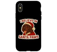 Natale per cani American Water Spaniel I Believe In Santa Paws Custodia per iPhone X/XS