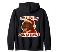 Natale per Cani American Water Spaniel I Believe in Santa Paws Felpa con Cappuccio