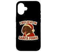 Natale per cani Irish Water Spaniel I Believe In Santa Paws Custodia per iPhone 16