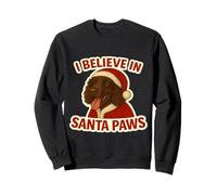 Natale per Cani Irish Water Spaniel I Believe in Santa Paws Felpa