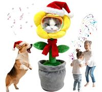 Natale Personalizzato sole fiore girasole giocattolo,swing canto imparare a parlare,Giocattolo di Girasole Parlante Personalizzato,Ripete ciò Che Dici,regalo divertente per ragazzo ragazza，Yellow