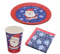 Natale Piatti di Carta Tovaglioli O Tazze Monouso Festa Tavola Babbo Design