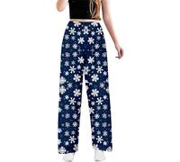 Natale Pigiama Pantaloni da Donna Pantaloni Lunghi del Pigiama di Flanella Warm Pigiame Donna Anime Comodo Pantalone Invernale Comodi e Morbidi per Casa