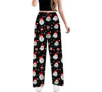 Natale Pigiama Pantaloni da Donna Pantaloni Lunghi del Pigiama di Flanella Warm Pigiame Donna Anime Comodo Pantalone Invernale Comodi e Morbidi per Casa