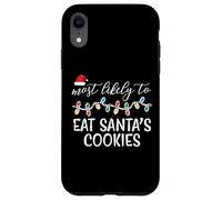 Natale Più Probabilmente Mangia Babbo Natale Biscotti Natale Corrispondenza Bambini Custodia per iPhone XR