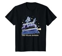 Natale Polar Express all Aboard Maglietta, Bambini, Nero, 3 Anni