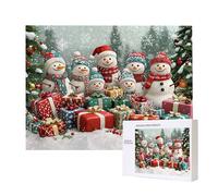 Natale Popolo di neve - Puzzle 2000 Pezzi per Adulti - Puzzle fai da te, Intrattenimento Creativo, Arte Moderna, Puzzle Classico per Adulti e Ragazzi dai 12 anni, Regalo Uomo e Donna 100x70cm a-729