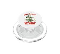 Natale procione agrifoglio Jolly appeso da un filo PopSockets PopGrip per MagSafe