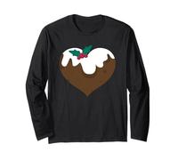 Natale Pudding Heart Maglia a Manica