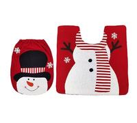 Natale Pupazzo di neve Toilet Seat Cover Tappetino Da Bagno Coperchio Tappetino Da Bagno Coperchio Coperchio WC Set Capodanno Decorazioni Natalizie Copertura del sedile del WC
