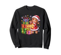 Natale Ragazza Che Tiene Lanterna Regali Magia Felpa