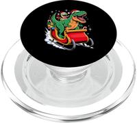 Natale Rana Slitta T-Rex Dinosauro Rane PopSockets PopGrip per MagSafe