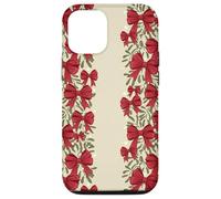 Natale Red Bow Garland Pattern Holiday Vischio Custodia per iPhone 12/12 Pro