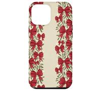 Natale Red Bow Garland Pattern Holiday Vischio Custodia per iPhone 12 Pro Max