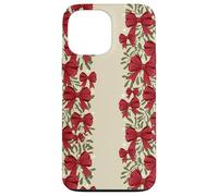 Natale Red Bow Garland Pattern Holiday Vischio Custodia per iPhone 13 Pro Max