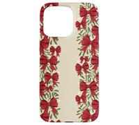 Natale Red Bow Garland Pattern Holiday Vischio Custodia per iPhone 15 Pro Max