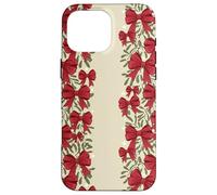 Natale Red Bow Garland Pattern Holiday Vischio Custodia per iPhone 16 Pro Max