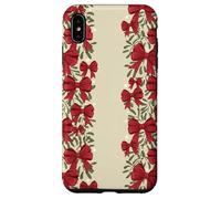 Natale Red Bow Garland Pattern Holiday Vischio Custodia per iPhone XS Max