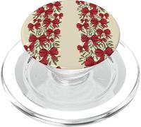 Natale Red Bow Garland Pattern Holiday Vischio PopSockets PopGrip per MagSafe