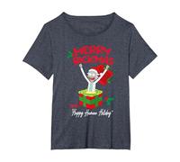 Natale Rick And Morty Merry Rickmas Maglietta, Donna Plus-Size, Pervinca, 5X