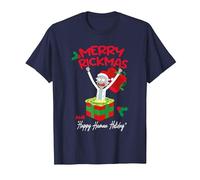 Natale Rick And Morty Merry Rickmas Maglietta, Uomo, Navy, 5XL