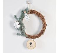 Natale Ringraziamento Ornamenti Ghirlanda in Rattan Decorazione Piccola Bambola Architrave Porta a Parete Regali Festivi-Albero Segno Ghirlanda Anello Decorazioni Autunnali