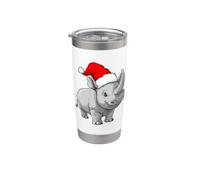 Natale rinoceronte Bicchiere termico in acciaio inox doppia parete