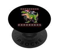 Natale Robot A Cavallo Di Dinosauro T-Rex Occhiali Da Sole PopSockets PopGrip Adesivo