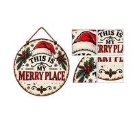 Natale rosso vintage da appendere per insegna questo è il mio buon posto per so