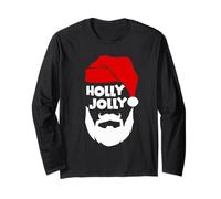 Natale - Santa Claus Holly Jolly Maglia a Manica
