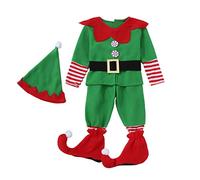 Natale Set Famiglia Costumi Bambina Costume da Elfo Vestito Famiglia Bambini Ragazza Carnevale Gonna Cappelli Calzini Christmas Santa Costume per Natale St Patrick Day Carnevale e Cosplay 2025