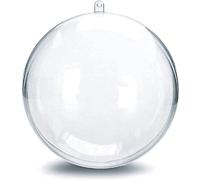 NATALE SFERA SFERE PALLINA PLEXIGLASS 9 cm diam. 6 Pezzi BOMBONIERE GADGETS