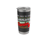Natale Sii gentile con il falegname Babbo Natale che guarda Carpenter Bicchiere termico in acciaio inox doppia parete