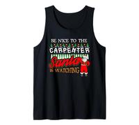 Natale Sii Gentile con Il Falegname Babbo Natale Che Guarda Carpenter Canotta