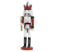 NATALE Soldatino Schiaccianoci in Legno H60 Soldato Reale con Scettro ELEGANTE DA COLLEZIONE